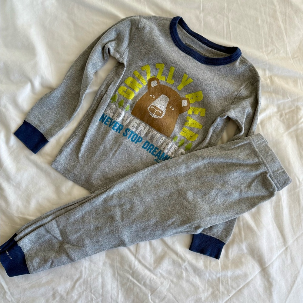 Eddie Bauer Gray Bear Print Pajama Set